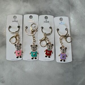 Teddy Bear Keychain Charm Purse Bag Backpack Key Ring Accessories Choice of 1